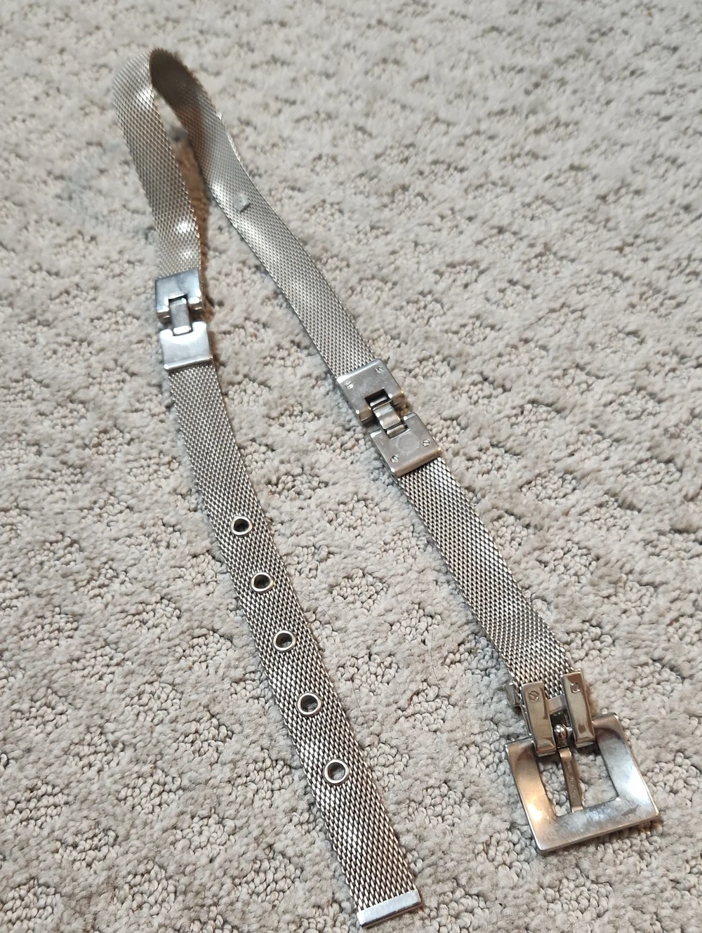 Joan & David Vintage Silver Mesh Metal Belt Women's Size Small